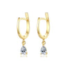 Pear Shape Moissanite Earrings Sterling Silver