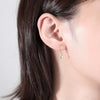 Pear Shape Moissanite Earrings Sterling Silver