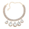 Pear Shaped Cascading Diamond Necklace
