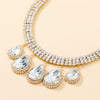 Pear Shaped Cascading Diamond Necklace