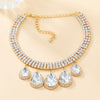 Pear Shaped Cascading Diamond Necklace