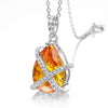 Pear Shaped Necklace Sterling Silver