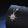 Petite Hexagram Star Halo Moissanite Necklace Sterling Silver