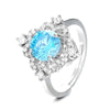 Petite Pave Cathedral Halo Ring Sterling Silver
