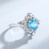 Petite Pave Cathedral Halo Ring Sterling Silver