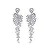 Petite Pavé Floral Halo Chain Earrings