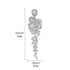 Petite Pavé Floral Halo Chain Earrings