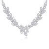 Petite Pavé Floral Halo Necklace