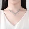 Petite Pavé Floral Halo Necklace