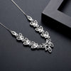 Petite Pavé Floral Halo Necklace