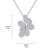 Petite Pavé Floral Shaped Necklace Ring Earrings Jewelry Set