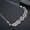 Petite Pavé Floral Shaped Necklace Ring Earrings Jewelry Set