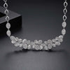 Petite Pavé Floral Shaped Necklace Ring Earrings Jewelry Set