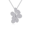 Petite Pavé Floral Shaped Necklace Ring Earrings Jewelry Set