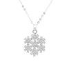 Petite Snowflake Shape Necklace Sterling Silver