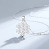 Petite Snowflake Shape Necklace Sterling Silver