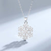 Petite Snowflake Shape Necklace Sterling Silver