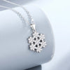 Petite Snowflake Shape Necklace Sterling Silver