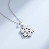 Petite Snowflake Shape Necklace Sterling Silver