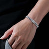 Petite Two-tone Wave Shape Bracelet Sterling Silver