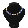Petite Two-tone Wave Shape Hip Pop Cuban Chain Necklaces