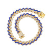 Petite Two-tone Wave Shape Hip Pop Cuban Chain Necklaces