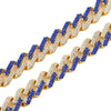 Petite Two-tone Wave Shape Hip Pop Cuban Chain Necklaces