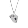 Poker Pendant Cuban Chain Hip Hop Necklace