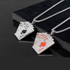 Poker Pendant Cuban Chain Hip Hop Necklace