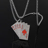 Poker Pendant Cuban Chain Hip Hop Necklace