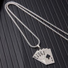 Poker Pendant Cuban Chain Hip Hop Necklace