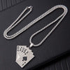 Poker Pendant Cuban Chain Hip Hop Necklace