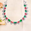 Radiant Cut Necklace Earrings Jewelry Set