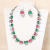 Radiant Cut Necklace Earrings Jewelry Set
