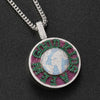 Rotating Earth Pendant Hip Hop Necklace