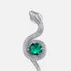 Serpenti Viper Demi-pavé Emerald Birthstone Earrings Sterling Silver