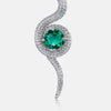 Serpenti Viper Demi-pavé Emerald Birthstone Earrings Sterling Silver