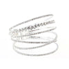 Six Rows Cuff Tennis Bracelet