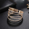 Six Rows Cuff Tennis Bracelet