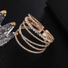 Six Rows Cuff Tennis Bracelet
