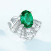 Skirt Fan-shaped Emerald Birthstone Earrings Sterling Silver