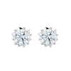 Snowflake Shape Moissanite Earrings Sterling Silver