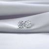 Snowflake Shape Moissanite Earrings Sterling Silver