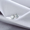 Snowflake Shape Moissanite Earrings Sterling Silver