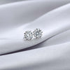 Snowflake Shape Moissanite Earrings Sterling Silver