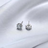 Snowflake Shape Moissanite Earrings Sterling Silver