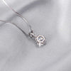 Snowflake Shape Moissanite Necklace Sterling Silver