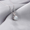 Snowflake Shape Moissanite Necklace Sterling Silver