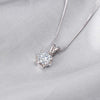 Snowflake Shape Moissanite Necklace Sterling Silver
