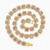 Sugar Cube Shape Halo Cuban Chain Hip Hop Necklace